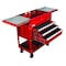 Westward WESTWARD Tool Utility Cart, 3-Drawers, Powder Coated Red, 35.5" W x 21" D x 45.5" H 55NJ77 - alternate 1