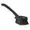 Vikan 2 3/4 in W Scrub Brush, Stiff, 11 51/64 in L Handle, 4 1/2 in L Brush, Black, Plastic 41869 - alternate 1