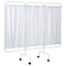 R&B Wire Products Three Panel Mobile Privacy Screen with White Vinyl Panels PSS-3C - alternate 1