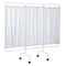 R&B Wire Products Three Panel Mobile Privacy Screen with Antimicrobial White Vinyl Panels PSS-3C/AML/WHT - alternate 1