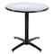 Kfi Round Bistro Table, Grey Nebula, 42"Dx29"H, HPL Top, Gray Nebula T42RD-B2125-GYN - alternate 1