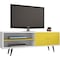 Manhattan Comfort TV Stand, Mid Century, Yellow, 62.99" 201AMC64 - alternate 1