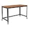 Flash Furniture Computer Desk Livingston Brown Mobile Computer Desk, 23-3/4" D X 29-1/4" H, 47-1/4" W X Brown Oak NAN-JN-2522D-GG - alternate 1