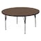Correll Round Adjustable Height Activity Kids School Table, High Pressure Laminate, Walnut A36-RND-01 - alternate 1
