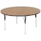 Correll Round Adjustable Height Activity Kids School Table, High Pressure Laminate, Medium Oak A42-RND-06 - alternate 1