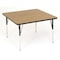 Correll Square Adjustable Height Activity Kids School Table, High Pressure Laminate, Medium Oak A3636-SQ-06 - alternate 1
