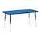 Correll Rectangle Adjustable Height Activity Kids School Table, High Pressure Laminate, Blue A3672-REC-37 - alternate 1