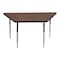 Correll Trapezoidal Adjustable Height Activity Kids School Table, High Pressure Laminate, Walnut A2448-TRP-01 - alternate 1