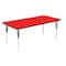 Correll Rectangle Adjustable Height Activity Kids School Table, High Pressure Laminate, Red A3072-REC-35 - alternate 1