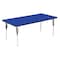 Correll Rectangle Adjustable Height Activity Kids School Table, High Pressure Laminate, Blue A3072-REC-37 - alternate 1