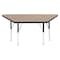 Correll Trapezoidal Adjustable Height Activity Kids School Table, High Pressure Laminate, Medium Oak A3060-TRP-06 - alternate 1