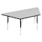 Correll Trapezoidal Adjustable Height Activity Kids School Table, High Pressure Laminate, Gray Granite A3060-TRP-15 - alternate 1