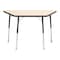 Correll Trapezoidal Adjustable Height Activity Kids School Table, High Pressure Laminate, Fusion Maple A3060-TRP-16 - alternate 1
