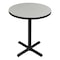 Correll Round Cafe Bistro and Breakroom Pedestal Table, High Pressure Laminate Top, Gray Granite BXT24R-15 - alternate 1