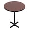 Correll Round Standing Height Cafe Bistro and Breakroom Pedestal Table, High Pressure Laminate Top, Cherry BXB36R-21 - alternate 1
