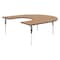 Correll Horseshoe Adjustable Height Activity Kids School Table, High Pressure Laminate, Medium Oak A6066-HOR-06 - alternate 1