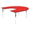 Correll Horseshoe Adjustable Height Activity Kids School Table, High Pressure Laminate, Red A6066-HOR-35 - alternate 1