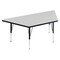 Correll Trapezoidal Adjustable Height Activity Kids School Table, Melamine Laminate, Gray Granite AM3060-TRP-15 - alternate 1