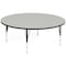Correll Round Adjustable Height Activity Kids School Table, Melamine Laminate, Gray Granite AM60-RND-15 - alternate 1