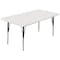Correll Rectangle Adjustable Height Activity Kids School Plastic Blow Molded Table, Blow Molded Plastic AR3060-REC-23 - alternate 1