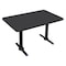 Correll Rectangle Cafe Bistro and Breakroom Pedestal Table, High Pressure Laminate Top, Black Granite BTT3060-07 - alternate 1