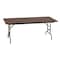 Correll Rectangle Commerical Adjustable Height Folding Utility Table, High Pressure Laminate Top, Walnut CFA3072PX-01 - alternate 1
