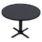 Correll Round Cafe Bistro and Breakroom Pedestal Table, High Pressure Laminate Top, Black Granite BXT42R-07 - alternate 1