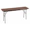 Correll Rectangle Commerical Folding Utility Table, 18" W, 60" L, 29" H, Melamine Laminate Top, Walnut CF1860M-01 - alternate 1