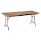 Correll Rectangle Commerical Folding Utility Table, High Pressure Laminate Top, Medium Oak CF2472PX-06 - alternate 1
