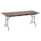 Correll Rectangle Commerical Folding Utility Table, High Pressure Laminate Top, Walnut CF3060PX-01 - alternate 1