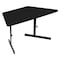 Correll Trapezoidal Econoline Adjustable Height Computer Desk and Training Table, Black Granite CSA3060TR-07 - alternate 1