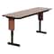 Correll Rectangle Panel Leg Adjustable Height Folding Seminar Training Table, 18" W, 96" L, 29" H, Walnut SPA1896PX-01 - alternate 1