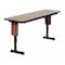 Correll Rectangle Panel Leg Adjustable Height Folding Seminar Training Table, 18" W, 72" L, 29" H, Walnut SPA1872PX-01 - alternate 1
