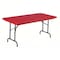 Correll Rectangle Heavy Duty Commerical Plastic Folding Table, 30" W, 60" L, 29" H, Blow Molded Plastic Top R3060-25 - alternate 1