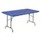 Correll Rectangle Heavy Duty Commerical Plastic Folding Table, 30" W, 60" L, 29" H, Blow Molded Plastic Top R3060-27 - alternate 1