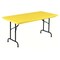 Correll Rectangle Heavy Duty Commerical Plastic Folding Table, 30" W, 60" L, 29" H, Blow Molded Plastic Top R3060-28 - alternate 1