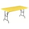 Correll Rectangle Heavy Duty Commerical Adjustable Height Plastic Folding Table, 30" W, 60" L, 22" to 32" H RA3060-28 - alternate 1