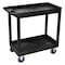 Luxor Tub Shelf Cart, High Density Polyethylene (Shelf), Polyvinyl Chloride (Leg), 500 lb. Load Capacity EC11HD-B - alternate 1