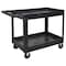 Luxor Utility Cart, (2) Shelf, Heavy Duty, High Density Polyethylene, 500 lb Load Capacity, 2 Shelves XLC11-B - alternate 1
