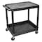 Luxor Tub Cart, (2) Shelves, L, High Density Polyethylene (Shelf), Polyvinyl Chloride (Leg), 2 Shelves TC21-B - alternate 1