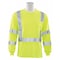 Deltaplus Hi-Vis Long Sleeve Shirt, Class 3, Type R, 100% Polyester Jersey with Moisture Wicking, Lime, L 62123 - alternate 1