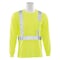 Deltaplus Hi-Vis Long Sleeve Shirt, Class 2, Type R, 100% Polyester Jersey with Moisture Wicking, Lime, L 14122 - alternate 1