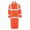 Deltaplus Hi-Vis Long Rain Coat, Polyester/Polyurethane Coating, Class 3 High Visibility Orange, 4XL 62040 - alternate 1