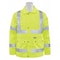Deltaplus Hi-Vis Rain Coat, Polyester/Polyurethane Coating, High Visibility Lime, Xl 61482 - alternate 1