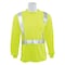 Deltaplus Hi-Vis Long Sleeve Shirt, Class 2, Type R, 100% Polyester Birdseye Mesh with Moisture Wicking, Lime 64005 - alternate 1