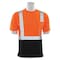 Deltaplus Hi-Vis Short-Sleeve Shirt, Class 2, ANSI Type R, Class 2, 100% Polyester Jersey Knit, Orange/Black 63321 - alternate 1