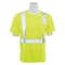 Deltaplus Hi-Vis Short-Sleeve Shirt, Class 2, Type R, 100% Polyester Jersey Knit with Moisture Wicking, Lime 14130 - alternate 1
