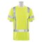 Deltaplus Hi-Vis Short-Sleeve Shirt, Class 3, Type R, 100% Polyester Jersey Knit with Moisture Wicking, Lime 61281 - alternate 1
