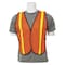 Deltaplus One Size Hi-Viz Vest with Stripe, Orange WEL14601HO - alternate 1