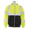 Deltaplus High Visibility Hooded Sweatshirt, Class 3, Type R, 100% Polyester Fleece, Lime, L 62986 - alternate 1